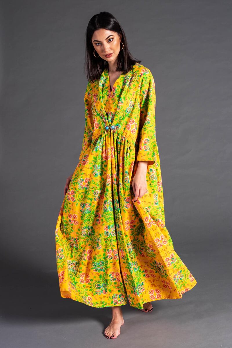 Deema Ajlani opts for relaxed day looks, like this dress in upbeat yellow. Courtesy Deema Ajlani