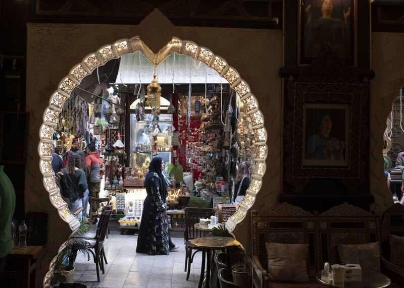 Stores in the Khan Al Khalili bazaar in Cairo, Egypt, during the first week of Ramadan. Bloomberg