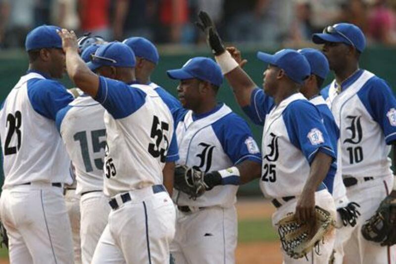Happier times for Industriales, who won the Cuban National Series in March 2010. Since then, the defection of several of its stars has caused debate in Cuba to allow athletes to play abroad.