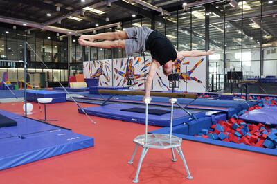 Mihai Sarbu, a hand balancer