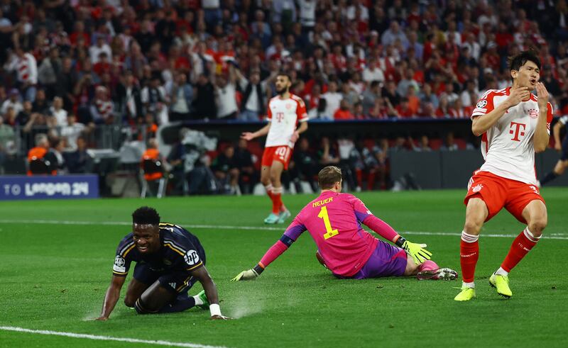 Nightmare evening for South Korean. Caught out by Kroos pass and Vinicius movement for opening goal. Caught out by Modric pass to same player and needed rescuing by Neuer. Booked and gave away penalty for hauling down Rodrygo. Reuters