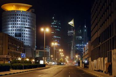 A deserted street in Kuwait city last week as the government imposed a nationwide curfew from 5pm until 4am to fight the spread of the coronavirus, state news agency KUNA said. AFP
