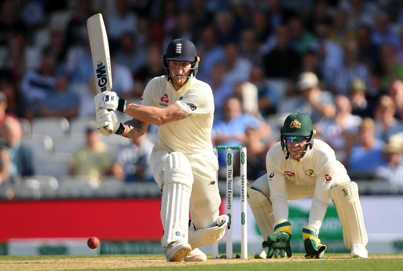 Enghland batsman Ben Stokes plays reverse sweeps on his way to 67against Australia. Getty