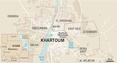A map of Khartoum and its sister cities of Omdurman and Bahri. The National