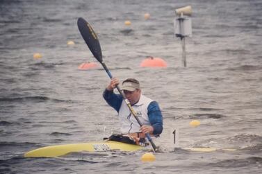 Mike Ballard at the ICF Paracanoe World Cup in Poland. Photo: Dr Adam Coughlin