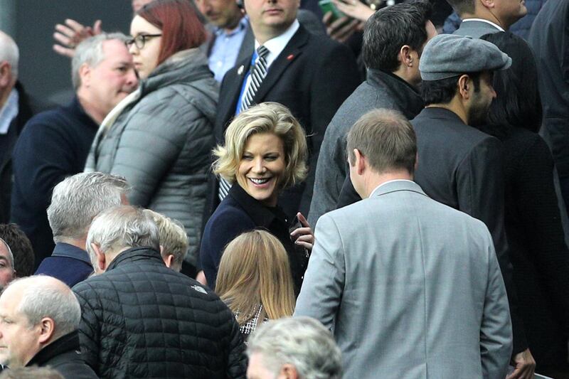 Businesswoman Amanda Staveley in the stands during the Premier League match at St James' Park, Newcastle.