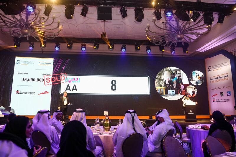 AA8 came close to breaking the world record when it sold for Dh35 million.