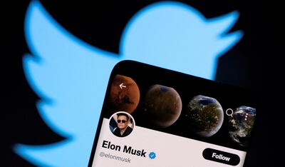 Elon Musk's twitter account is seen on a smartphone. Reuters
