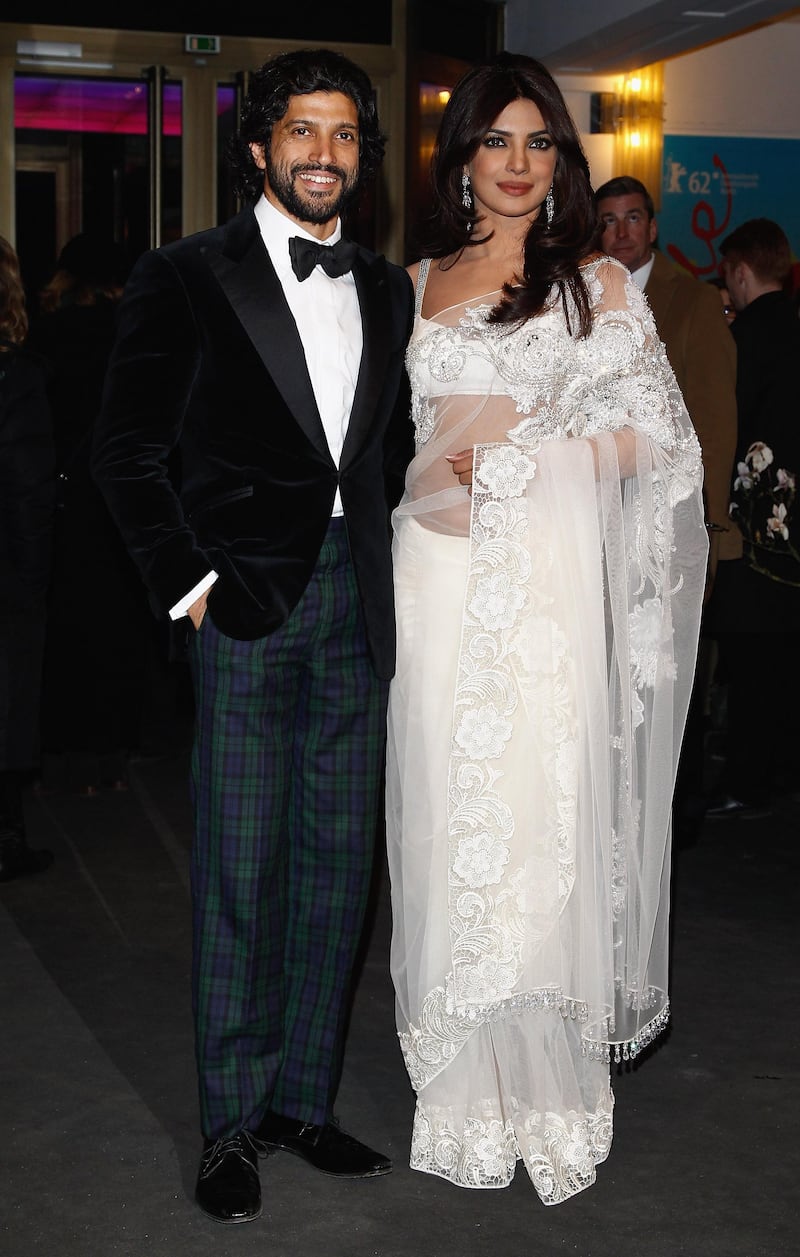 BERLIN, GERMANY - FEBRUARY 11:  Director Farhan Akhtar and actress Priyanka Chopra attend the "Don - The King Is Back" Premiere during day three of the 62nd Berlin International Film Festival at the Friedrichstadtpalast on February 11, 2012 in Berlin, Germany.  (Photo by Andreas Rentz/Getty Images)