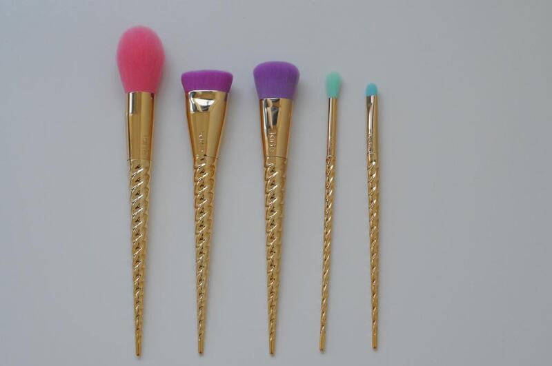 The limited-edition Magic Wands Brush set features five brushes – a pink one for powder, green to blend eyeshadow, blue for shading eyeshadow, purple for liquid foundation and magenta for contour.. Aarti Jhurani