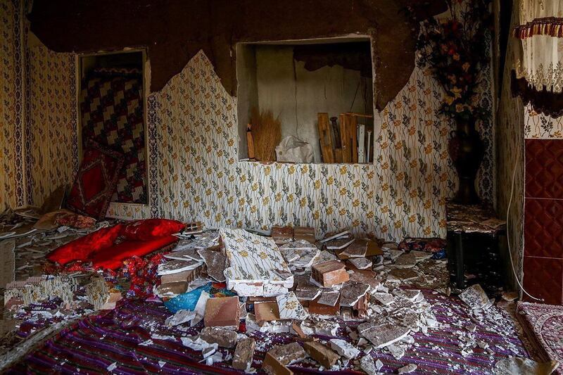A damaged home in Khoy, in West Azerbaijan province. EPA