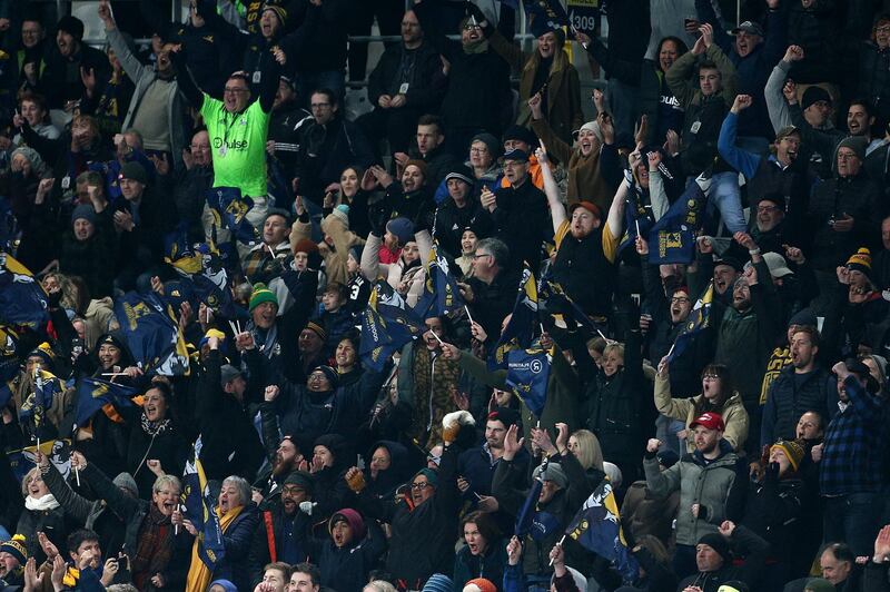 More than 20,000 supporters watched the Super Rugby match between the Highlanders and Chiefs in Dunedin. Getty