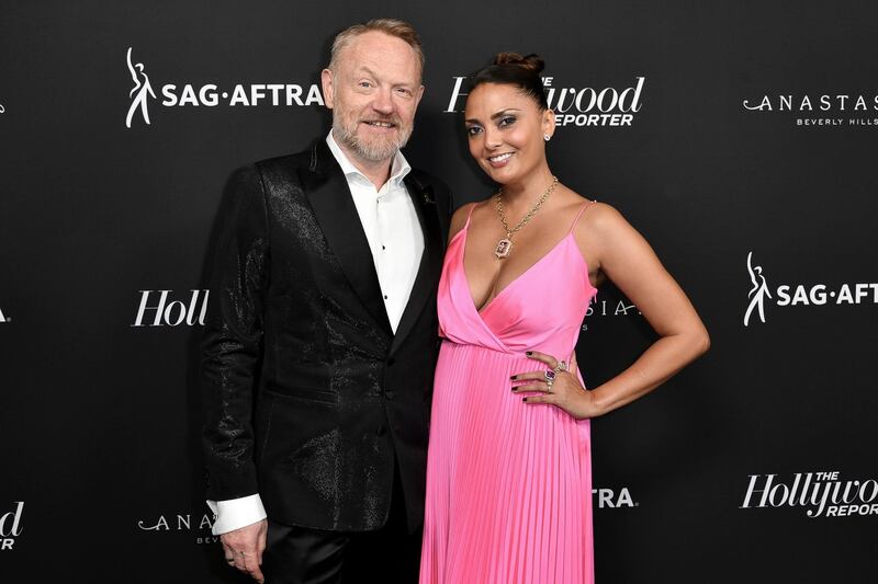 Jared Harris and Allegra Riggio attend the The Hollywood Reporter's Class of 2019 Emmy Nominees event at AVRA in Beverly Hills, California, on September 20, 2019. AP