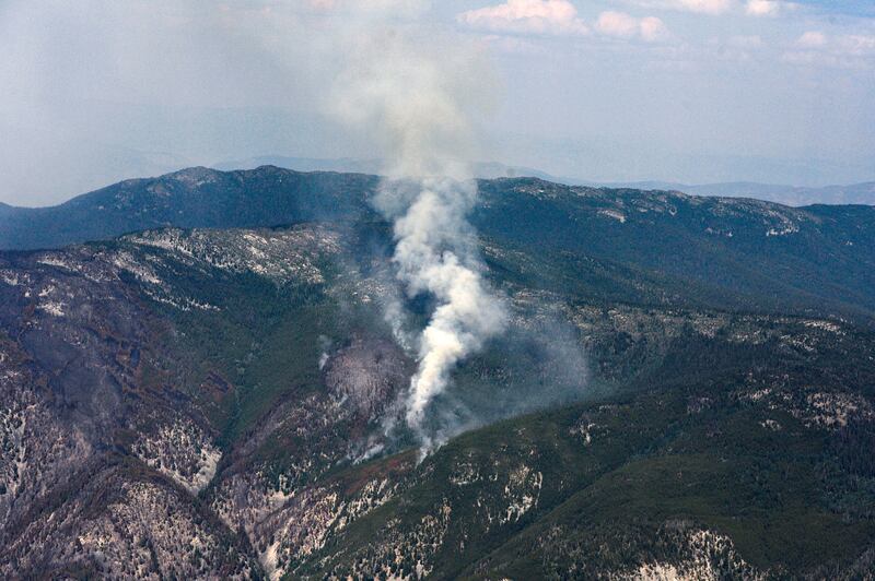 Smoke rises outside of Lytton, destroyed by a bushfire on June 30. Reuters