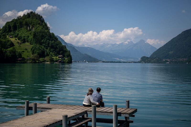 After the Netflix Korean drama Crash Landing On You featured a romantic scene in picturesque Iseltwald, the Swiss lakeside village became a magnet for tourists. All photos: AFP
