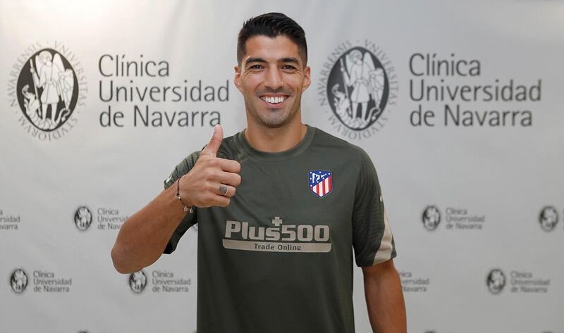 Luis Suarez gives his move the thumbs up.