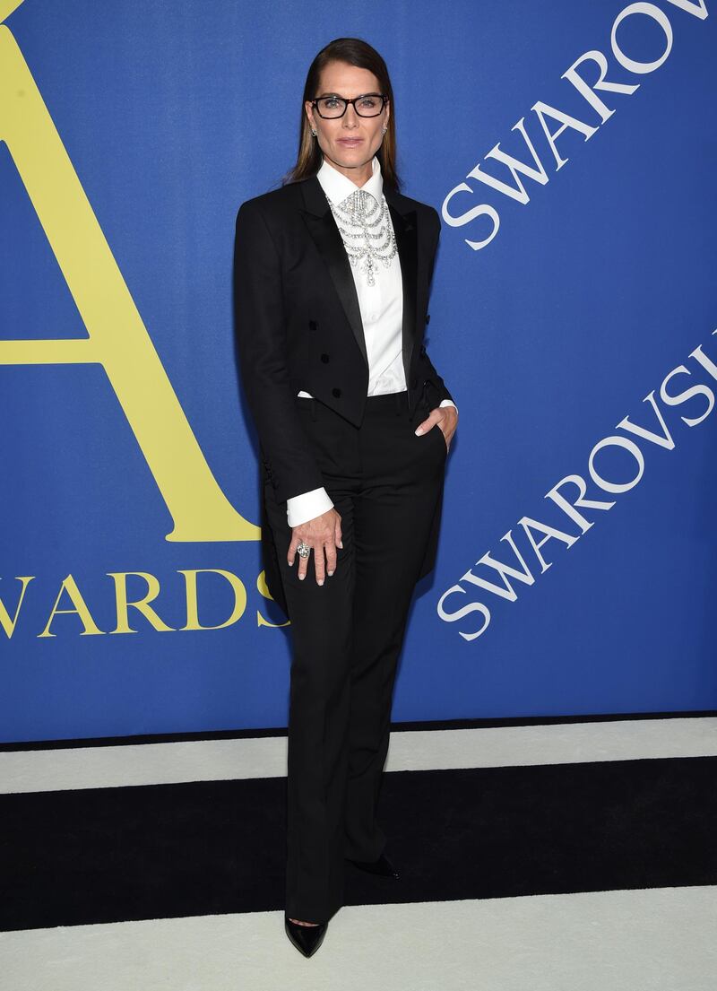 Brooke Shields in a perfectly tailored suit. AP