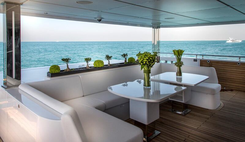 Majesty 140 - Interior - Aft Seating Area. Courtsey: Seven Media
