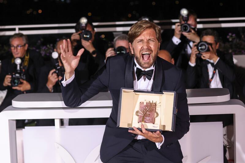 Writer and director Ruben Ostlund, winner of the Palme d'Or for 'Triangle of Sadness'. AP