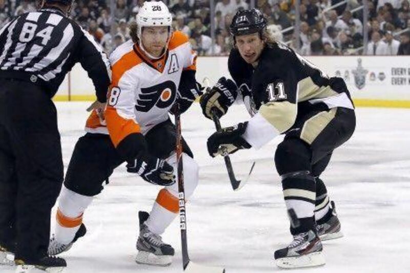 Claude Giroux, centre, is a game-winner as well.