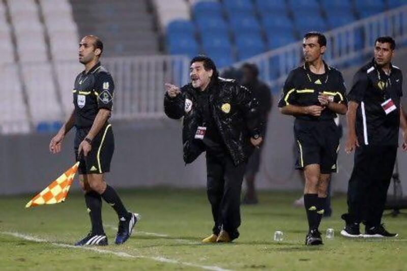 Al Wasl's Head Coach Diego Maradona has threatened to leave the club.