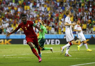 Asamoah Gyan scored six goals across three World Cups for Ghana. Reuters
