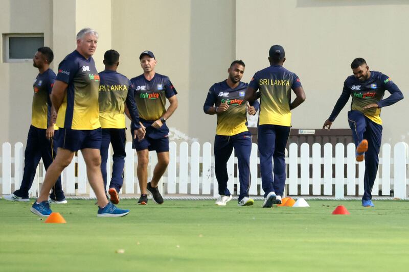They practise at the ICC Academy Ground in Dubai. AFP