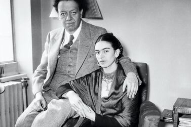 Diego Rivera, celebrated artist and dissident with his wife, Mexican painter Frida Kahlo. Bettmann Archive