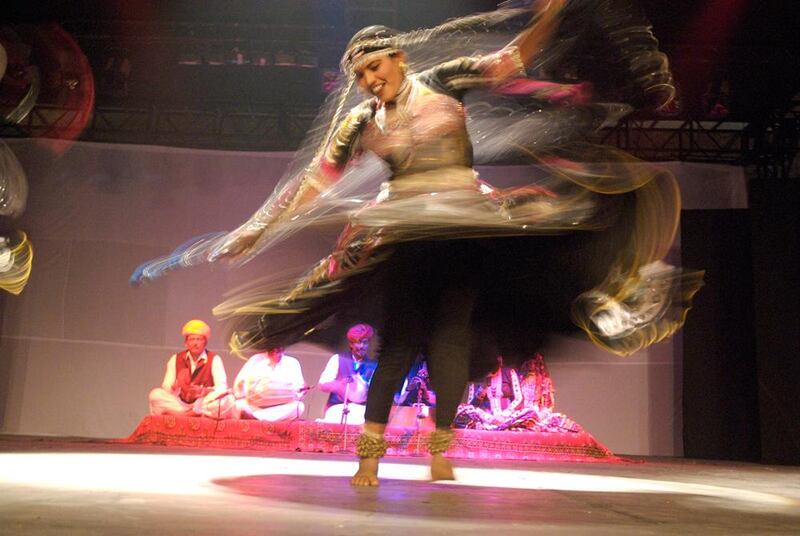 A Rajasthan dancer performes at The World Performing Arts Festival this November Lahore, Pakistan,by Matthew Tabaccos for The National.21.12.08