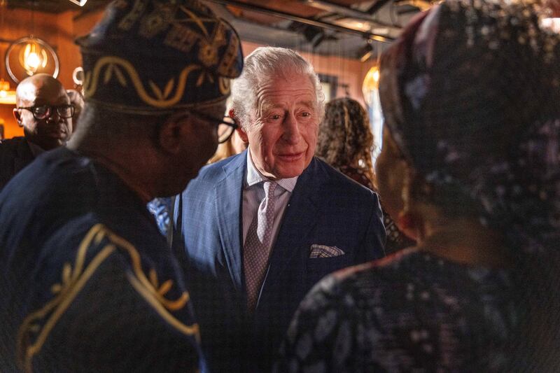 Britain's King Charles III visits the Africa Centre in Southwark, London. Reuters