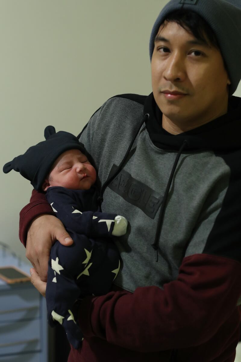 Baby boy Johann Jio S. Verayo with his father at Burjeel Hospital, Abu Dhabi. Photo: Burjeel Hospital
