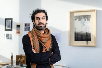 Portrait of Shorsh Saleh in his studio in South London. IWM has commissioned Shorsh to create artwork for it’s upcoming Refugee exhibition season, running in 2020.
Photographed 16th January 2020.