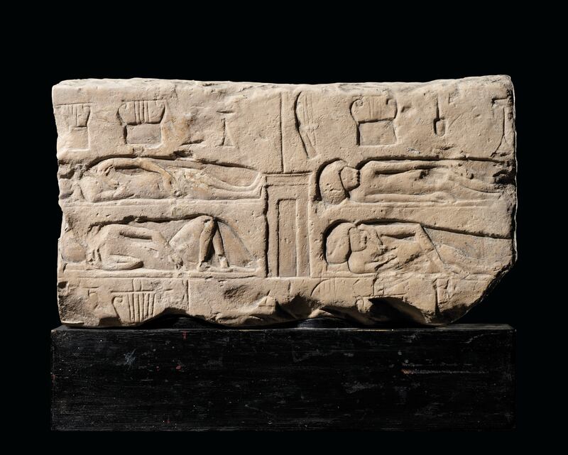 An ancient Egyptian limestone relief which depicts a group of sleeping female musicians is at risk of leaving the UK if a domestic buyer cannot be found