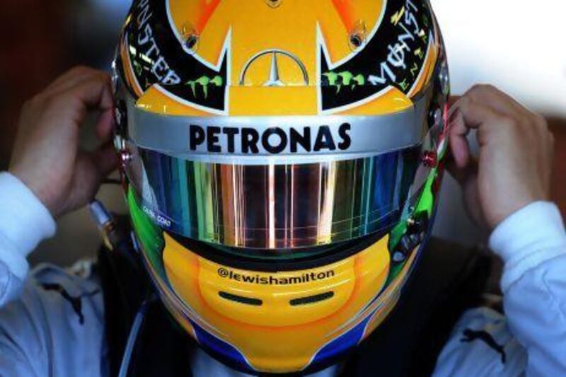 Mercedes' British Formula One driver Lewis Hamilton.
