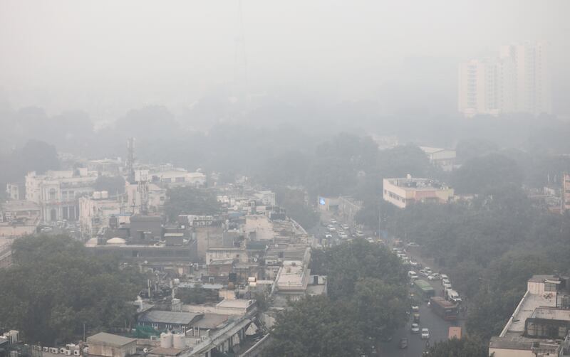 An aerial view of New Delhi, India, engulfed in heavy smog. EPA