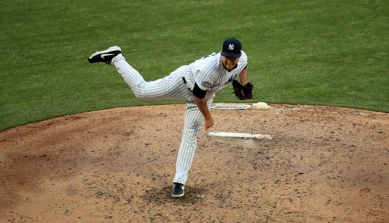 New York Yankees' David Hale in action during the MLB London Series Match at The London Stadium. PRESS ASSOCIATION Photo.  PA wire