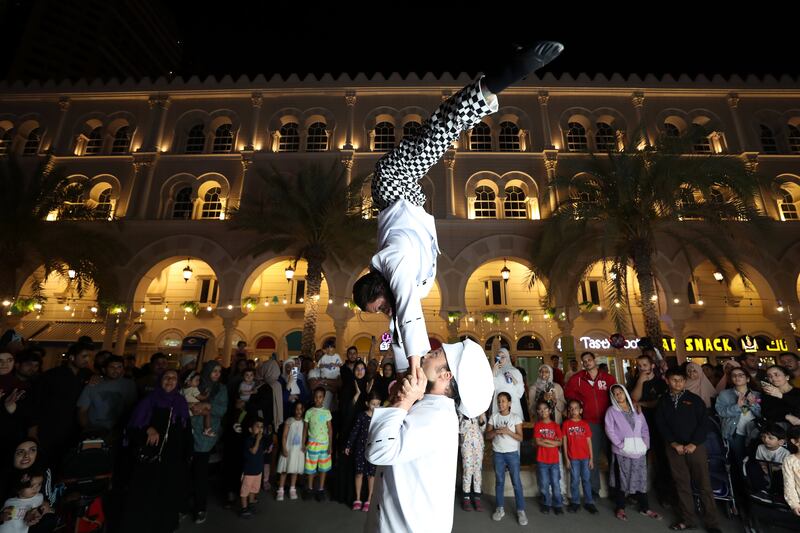 Acrobats perform 