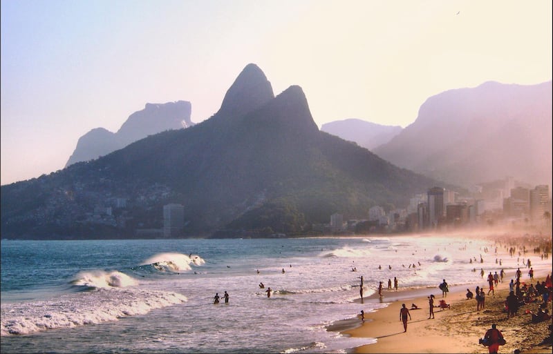 Lpanema beach  in Rio de Janeiro.