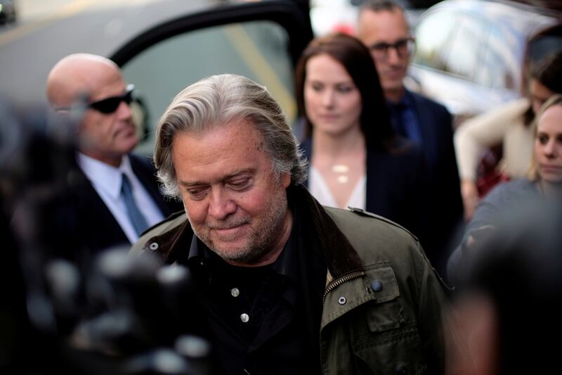 Former White House chief strategist Steve Bannon was charged with one count for his refusal to appear for a deposition and another for failure to provide documents related to the investigation. Reuters