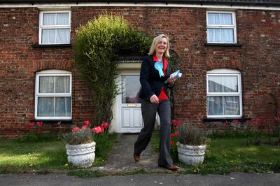 Then Conservative Parliamentary candidate for South West Norfolk Liz Truss, whilst canvassing in the village of West Walton, in Norfolk, during the 2010 General Election campaign. PA