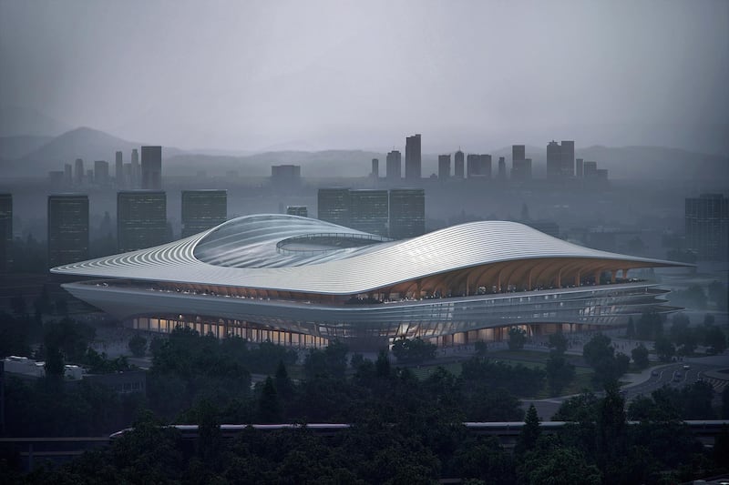 Xi’an International Football Centre.  All pictures courtesy Zaha Hadid Architects