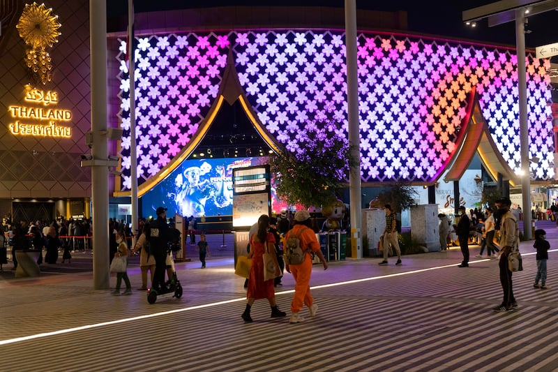 The popular Thailand pavilion is located in the Mobility District. Photo: Joe Sassine / Expo 2020 Dubai