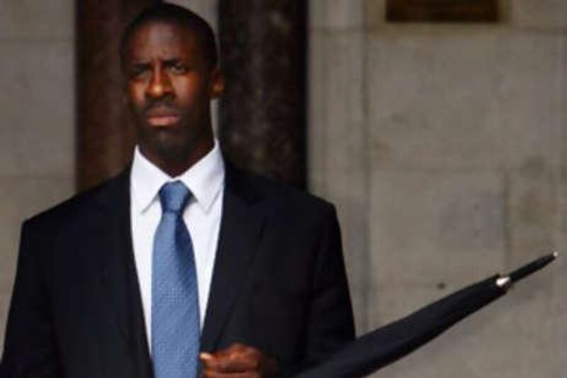 British sprinter Dwain Chambers leaves the high court in central London.