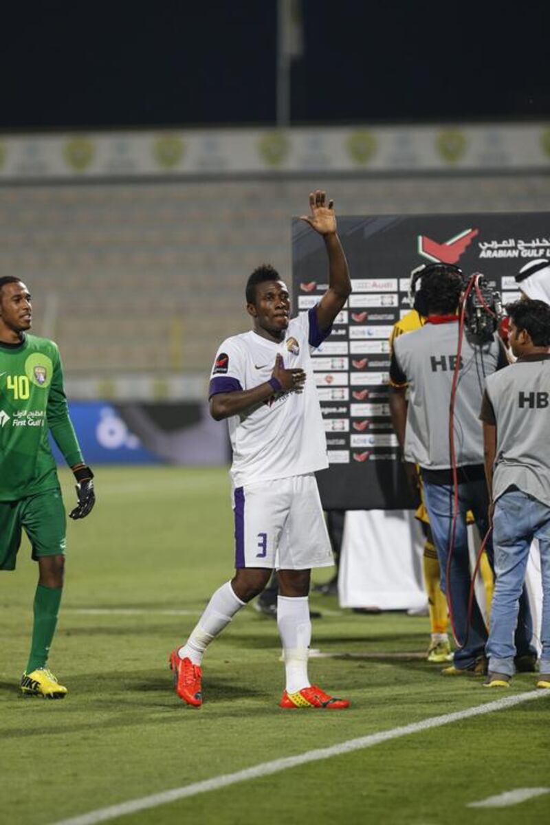 Asamoah Gyan, on of the top scorers in Arabian Gulf League history, said goodbye to Al Ain on Tuesday and was in Shanghai the next day to complete a lucrative transfer. Antonie Robertson/The National
