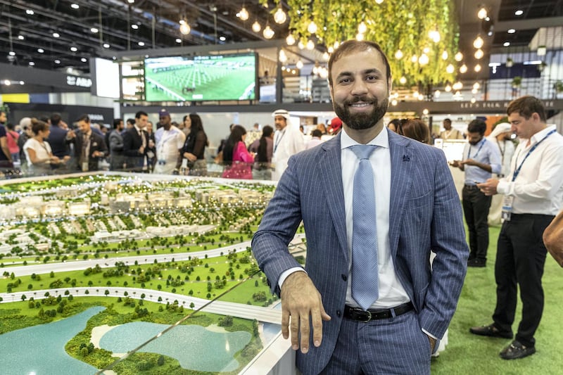 DUBAI, UNITED ARAB EMIRATES. 25 SEPTEMBER 2019. Opening day of the 2019 Cityscape Exhibition. Farhad Azizi, CEO of Azizi developments. (Photo: Antonie Robertson/The National) Journalist: Fareed Rahman. Section: Business.
