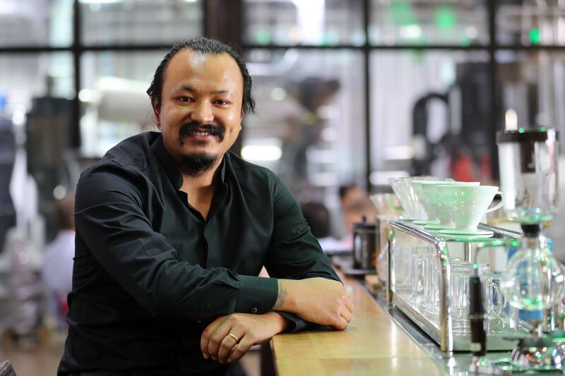 Rajesh Shahi is a latte artist from Nepal who works at Raw Coffee in Al Quoz.