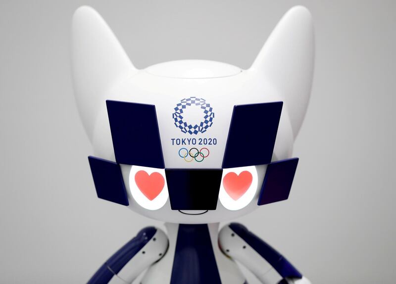 Toyota demonstrates Tokyo 2020 Olympic Games mascot robot Miraitowa.  Reuters