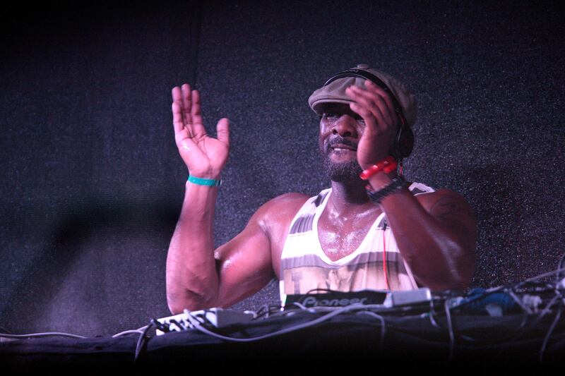 Dubai, United Arab Emirates - May 10, 2013.  DJ Idris Elba performs at the Sandance musical event.  ( Jeffrey E Biteng / The National )  Editor's Note;  Saeed S reports.