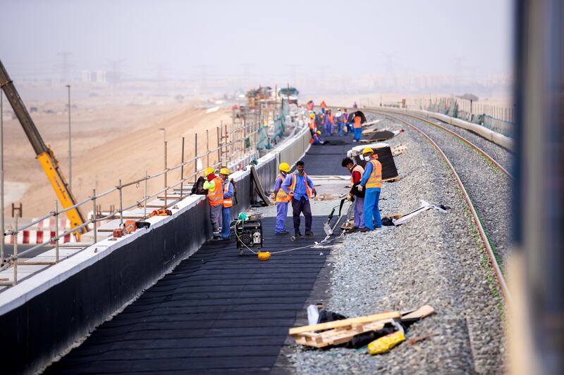 The Abu Dhabi to Dubai line is central to the project.