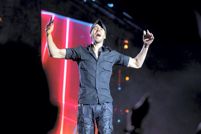 Enrique Iglesias performed some of his biggest hits in Riyadh. Courtesy Sportscode Images